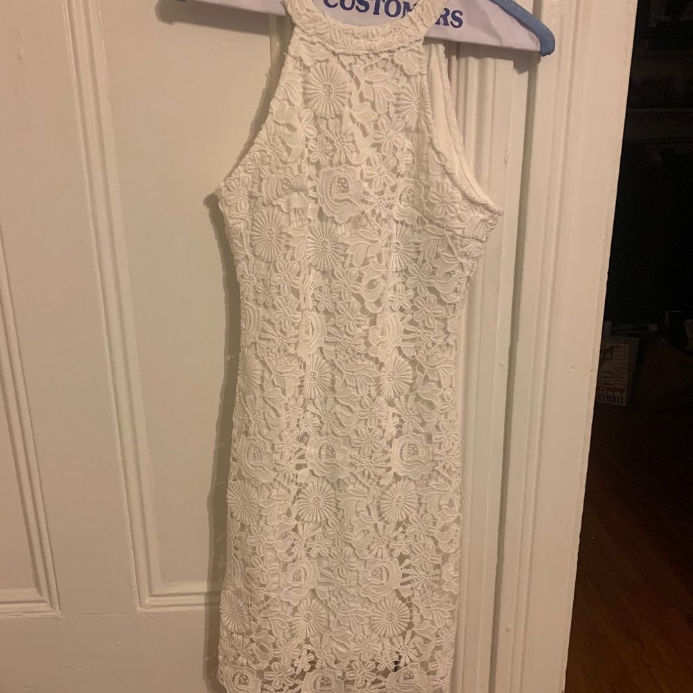 White High Neck Dress Size: XS (bridal)